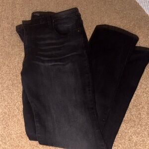 Lucky & Blessed Black Boot Cut Jeans - wear and tear look